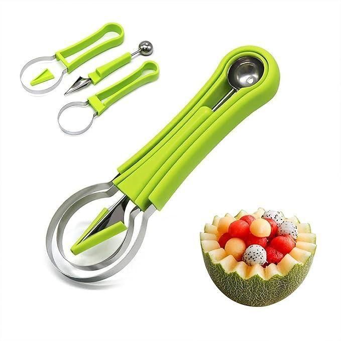 "3-in-1 Fruit Carving Knife – Decorative Cutter"